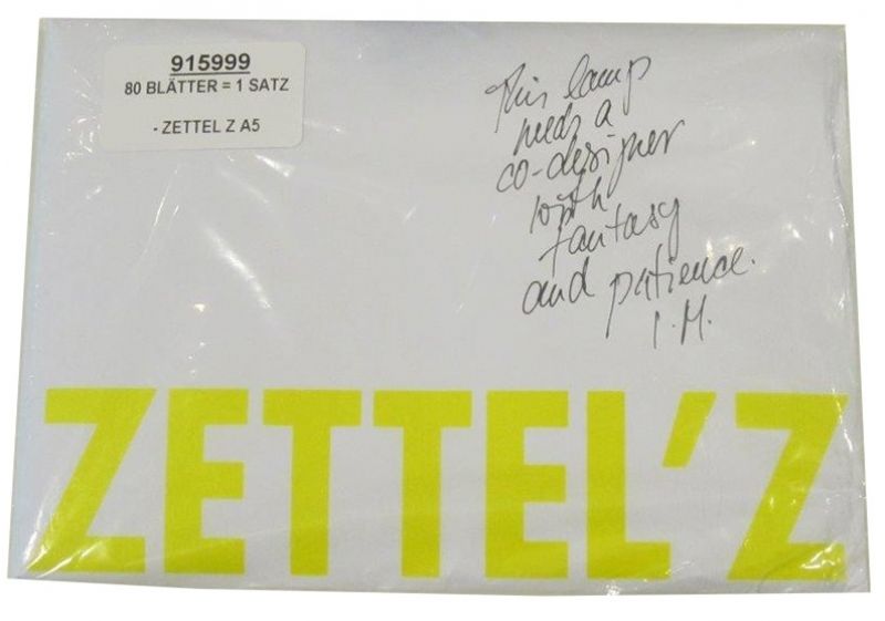 Zettelsatz für die Leuchte Zettel Z 5 von Ingo Maurer